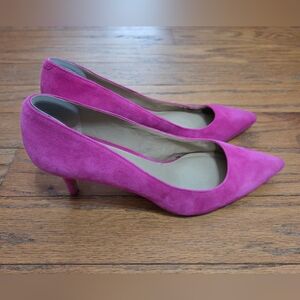Ann Taylor Pink Suede Heels